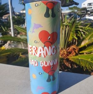Un Verano Sin Ti Stainless Steel Tumbler Bad Bunny 20oz New
